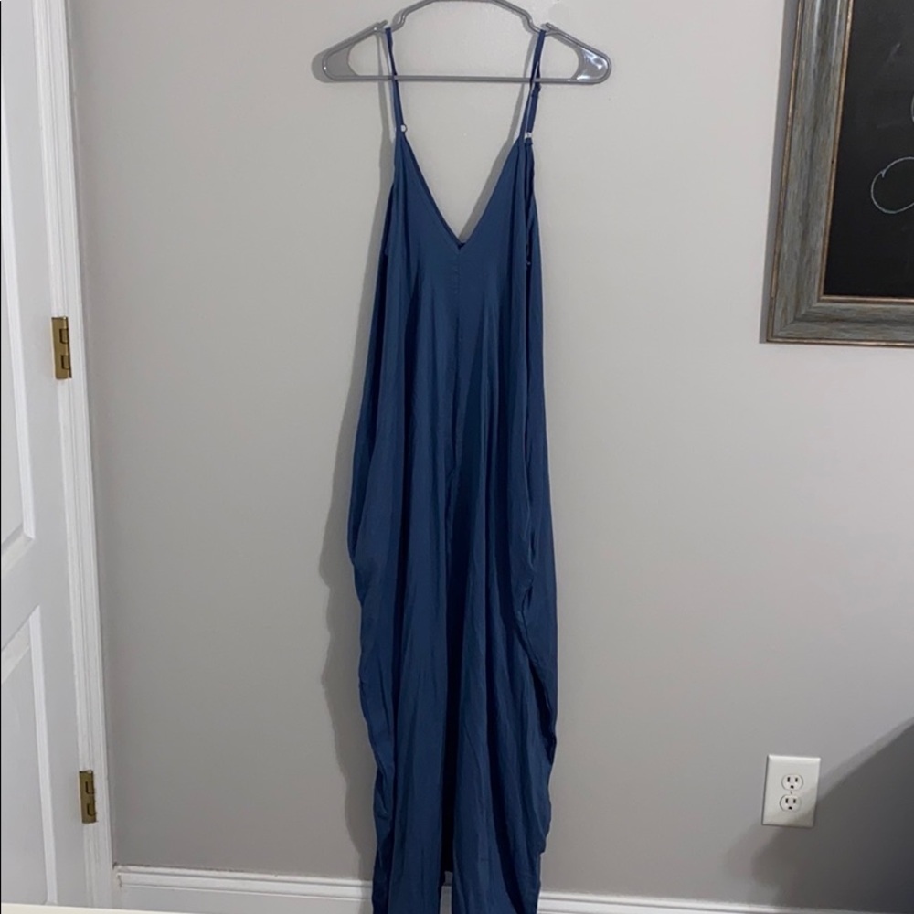 Blue Floor Length Dress